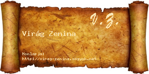 Virág Zenina névjegykártya
