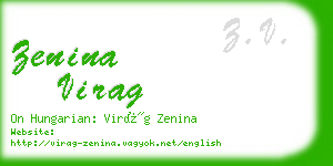 zenina virag business card